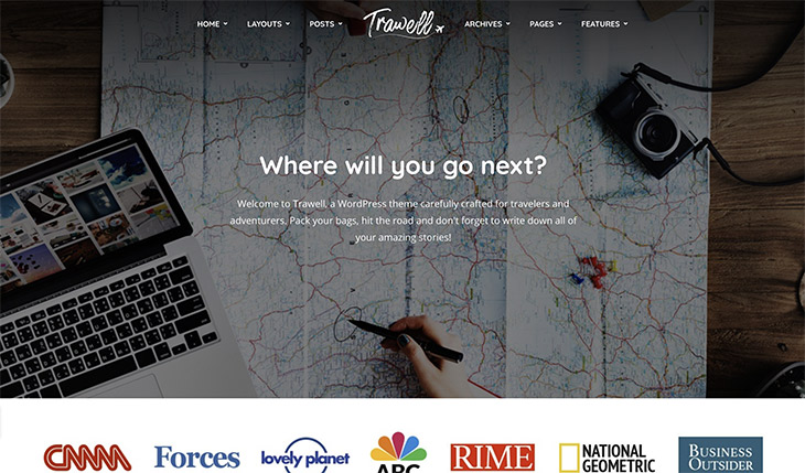 thème WordPress Trawell voyage